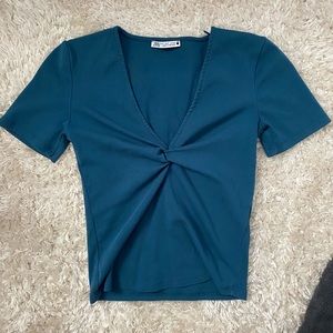 Turquoise ZARA top